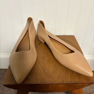 J. Crew Tan Pointy Toe Flats